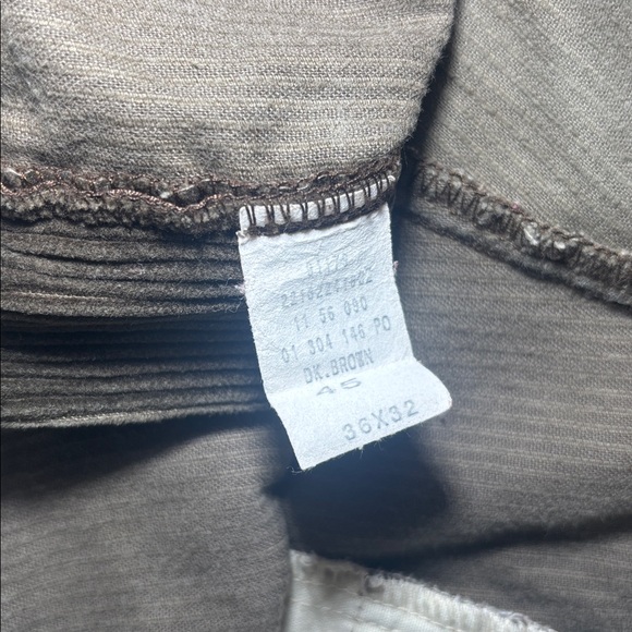 Vintage Ralph Lauren olive green men’s corduroy pants pleated front 36x32 - Picture 5 of 15